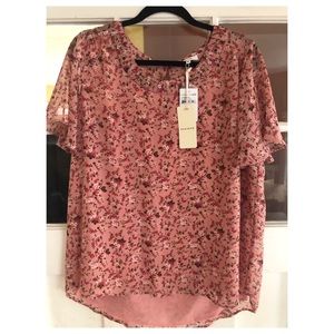 NWT Nordstrom Rack Floral short sleeve blouse